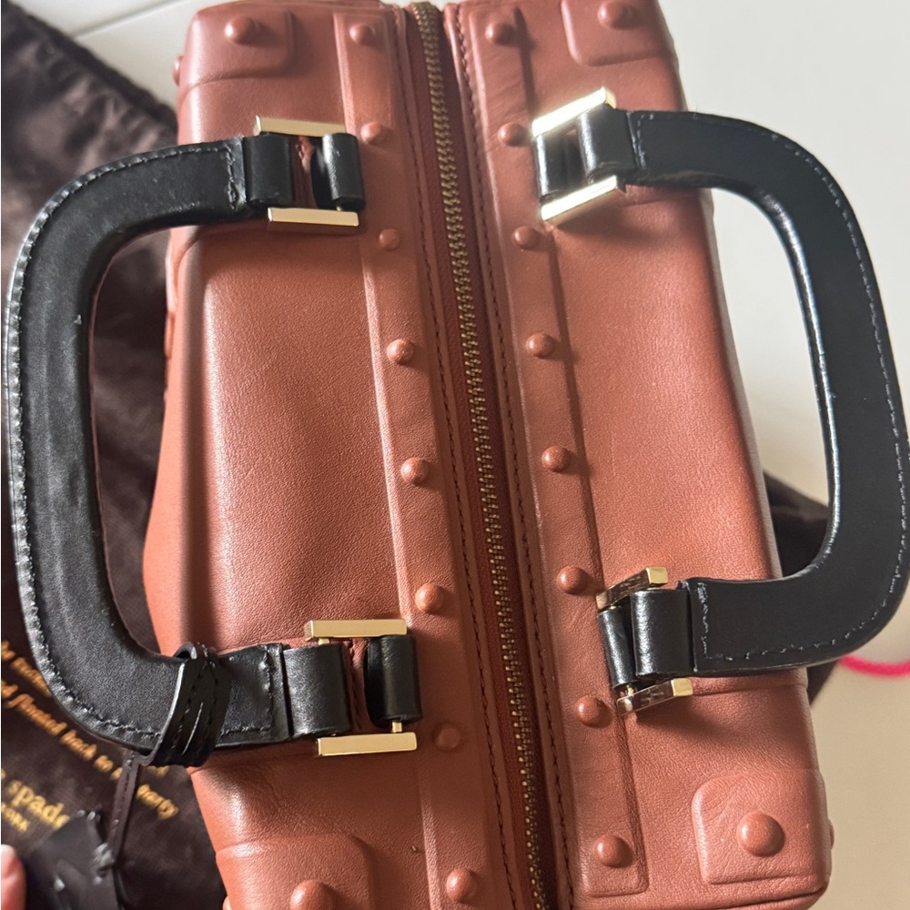 Kate Spade Chestnut Box Bag with Black Handles - Picture 6 of 8